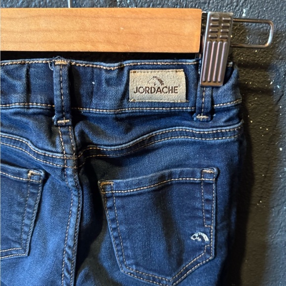 Jordache Dark Blue High Rise Super Skinny Button Fly Jeans - Picture 2 of 4